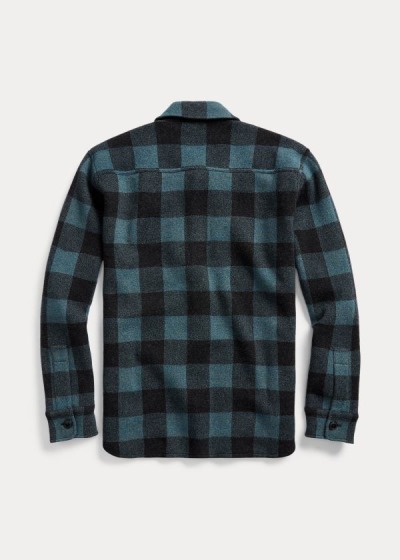 Ralph Lauren Plaid Workshirt Striktrøje Herre Danmark (BECGA4837)